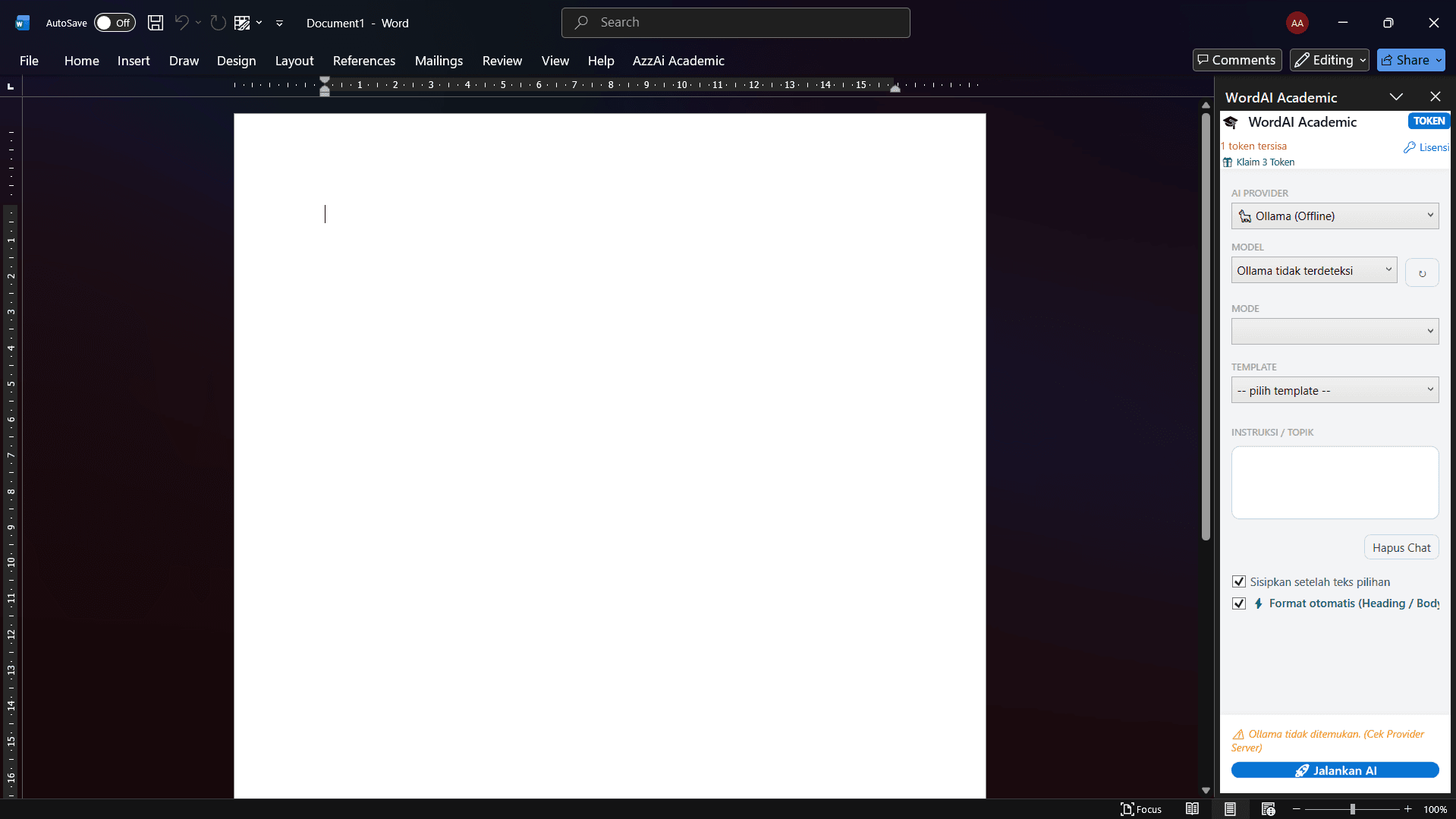 Pilih Template. Ketik Topik. Selesai.